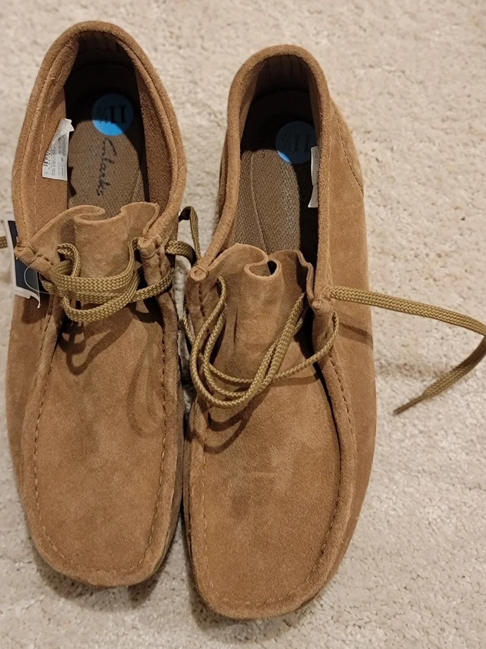 Clarks Wallaston Boot Men 11.5 Suede Wallabee Style Desert Moc Casual Shoes NWOB